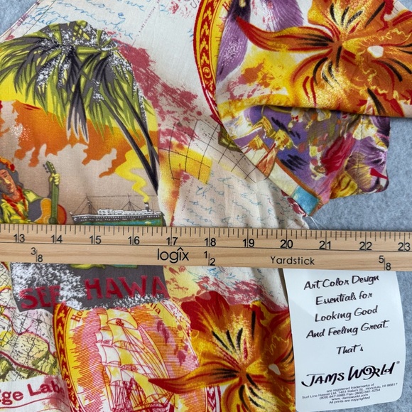 Jams World Dress Womens XL Mini Tiered Island Hop W329 Outlook Hawaii Floral USA - Picture 14 of 15